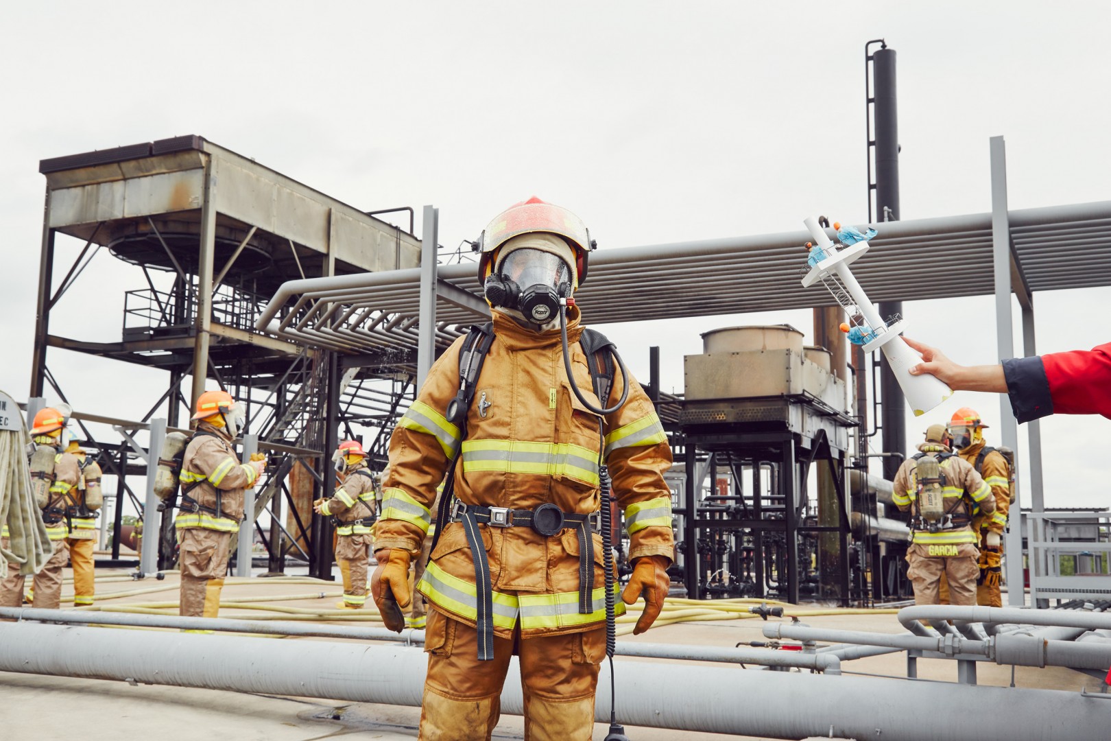 Firemen during training at Disaster City, Disaster Playground  by Nelly Ben Hayoun_Photo By Nick Ballon_ ©Nelly Ben Hayoun